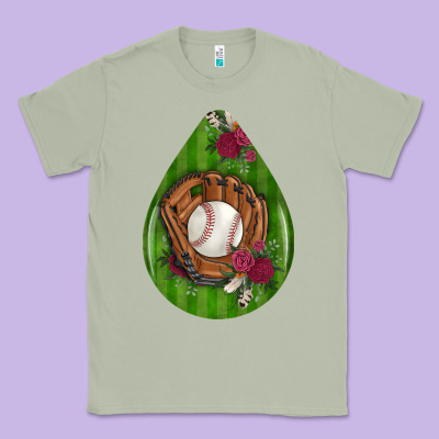 Baseball And Western Roses Teardrop  4 Classic Tee Designed By Bundleandbundleshop