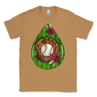 Toasted Coconut baseball and western roses teardrop  4 Classic Tee - BundleAndBundleShop