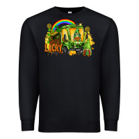 Black lucky gnomes truck St. Patrick's Day Premium Sweatshirt - FaDigitalArtStudio