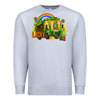 Heather Grey lucky gnomes truck St. Patrick's Day Premium Sweatshirt - FaDigitalArtStudio
