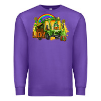 Purple lucky gnomes truck St. Patrick's Day Premium Sweatshirt - FaDigitalArtStudio