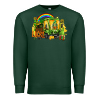 Sports Green lucky gnomes truck St. Patrick's Day Premium Sweatshirt - FaDigitalArtStudio
