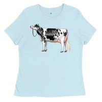 Baby Blue Holstein Dairy Cow Ladies Tee - LillyAllenDesigns