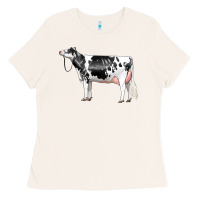 Bone Holstein Dairy Cow Ladies Tee - LillyAllenDesigns