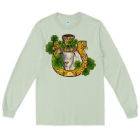Matcha st patricks day goat horseshoe shamrock Long Sleeve Tee - RanaPortraitStore
