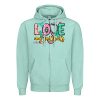 Seafoam love my patients Zipper Hoodie - CowGirlArtShop