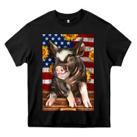 Black Western American Pig Heavy Core Tee - LillyAllenDesigns