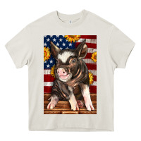 Cream Western American Pig Heavy Core Tee - LillyAllenDesigns