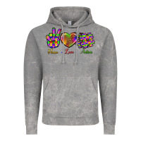 Cloud Rock Peace Love Autism Vintage Hoodie - BundleAndBundleShop