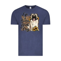 Vintage Denim life is better with a pug Vintage Tee - JahusDesignShop
