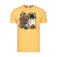 Vintage Mustard life is better with a pug Vintage Tee - JahusDesignShop
