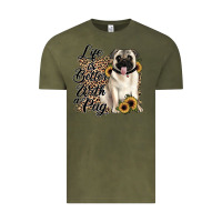 Vintage Olive life is better with a pug Vintage Tee - JahusDesignShop