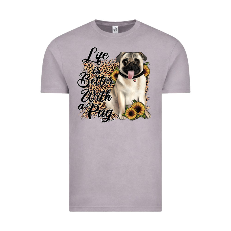 Life Is Better With A Pug Vintage Tee by JahusDesignShop | Teevron