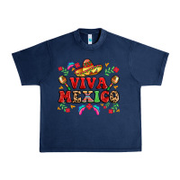 Navy viva mexico Urban Heavy Tee - LillyAllenDesigns