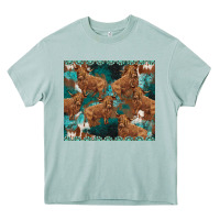 Arona turquoises gemstones cowhide highlands cow Heavy Core Tee - BarkalooDesign