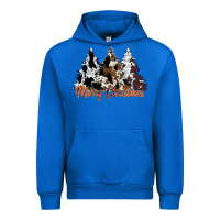 Cobalt merry christmas cowhide trees Urban Hoodie - CowhideDigitalArt