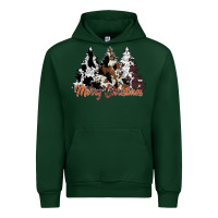 Forest Green merry christmas cowhide trees Urban Hoodie - CowhideDigitalArt