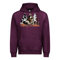 Mauve Wine merry christmas cowhide trees Urban Hoodie - CowhideDigitalArt