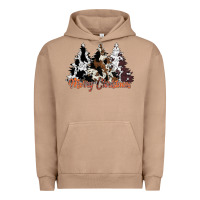 Pigment Burro merry christmas cowhide trees Urban Hoodie - CowhideDigitalArt