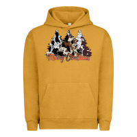 Pigment Peanut Butter merry christmas cowhide trees Urban Hoodie - CowhideDigitalArt