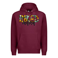 Burgundy Inked Mama Premium Hoodie - CowCowDesign