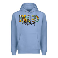 Colony Blue Inked Mama Premium Hoodie - CowCowDesign