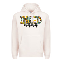 Pale Pink Inked Mama Premium Hoodie - CowCowDesign