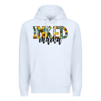 White Inked Mama Premium Hoodie - CowCowDesign