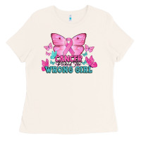 Bone cancer picked the wrong girl Ladies Tee - NancyCooperArtShop