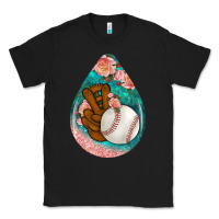 Black baseball and western roses teardrop  3 Classic Tee - BundleAndBundleShop