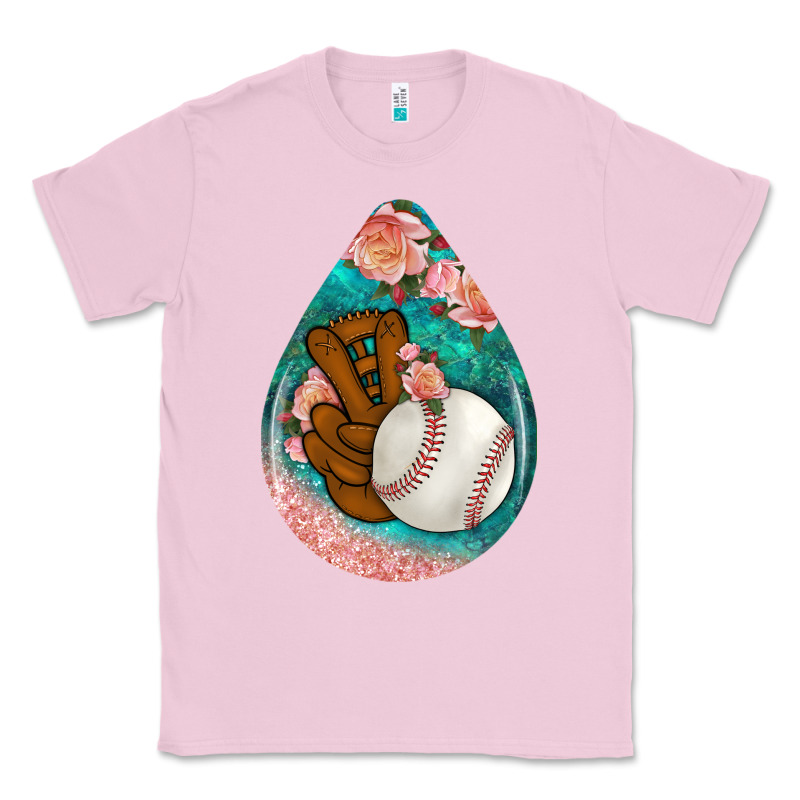 Baseball And Western Roses Teardrop  3 Classic Tee by BundleAndBundleShop | Teevron