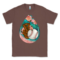 Chestnut baseball and western roses teardrop  3 Classic Tee - BundleAndBundleShop