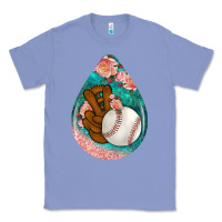 Colony Blue baseball and western roses teardrop  3 Classic Tee - BundleAndBundleShop