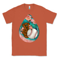 Copper baseball and western roses teardrop  3 Classic Tee - BundleAndBundleShop