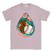Lilac baseball and western roses teardrop  3 Classic Tee - BundleAndBundleShop