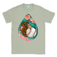 Matcha baseball and western roses teardrop  3 Classic Tee - BundleAndBundleShop