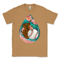Toasted Coconut baseball and western roses teardrop  3 Classic Tee - BundleAndBundleShop