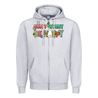 Heather Grey Don't worry be hoppy Easter Day Zipper Hoodie - HowdyJamesFarm
