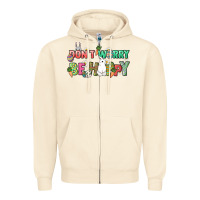 Sandshell Don't worry be hoppy Easter Day Zipper Hoodie - HowdyJamesFarm