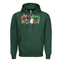 Sports Green Don't worry be hoppy Easter Day Zipper Hoodie - HowdyJamesFarm
