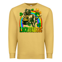 Antique Gold luckysaurus St. Patricks Day Premium Sweatshirt - FaDigitalArtStudio