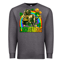 Charcoal Heather luckysaurus St. Patricks Day Premium Sweatshirt - FaDigitalArtStudio