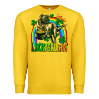 Lemon luckysaurus St. Patricks Day Premium Sweatshirt - FaDigitalArtStudio