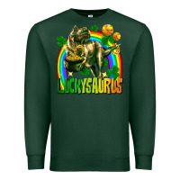 Sports Green luckysaurus St. Patricks Day Premium Sweatshirt - FaDigitalArtStudio