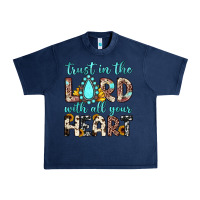 Navy trust in the lord with all your heart Urban Heavy Tee - JahusDesignShop