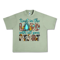 Oil Green trust in the lord with all your heart Urban Heavy Tee - JahusDesignShop