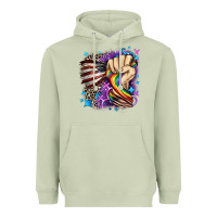 Matcha LGBTQ+ and American flag Heavyweight Hoodie - FaDigitalArtStudio
