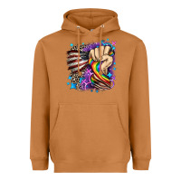 Meerkat LGBTQ+ and American flag Heavyweight Hoodie - FaDigitalArtStudio