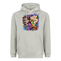 Moon Dust LGBTQ+ and American flag Heavyweight Hoodie - FaDigitalArtStudio