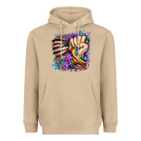 Mushroom LGBTQ+ and American flag Heavyweight Hoodie - FaDigitalArtStudio